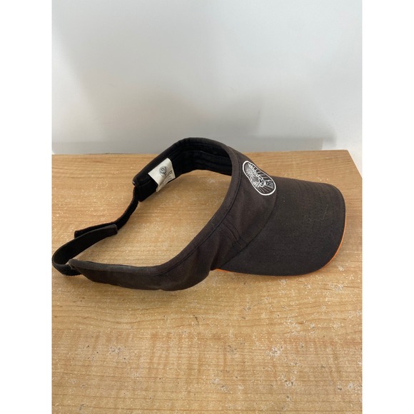 Jagermeister Sun Visor Hat Black Orange Embroidered Stag Logo Adjustable Cotton - Picture 2 of 5